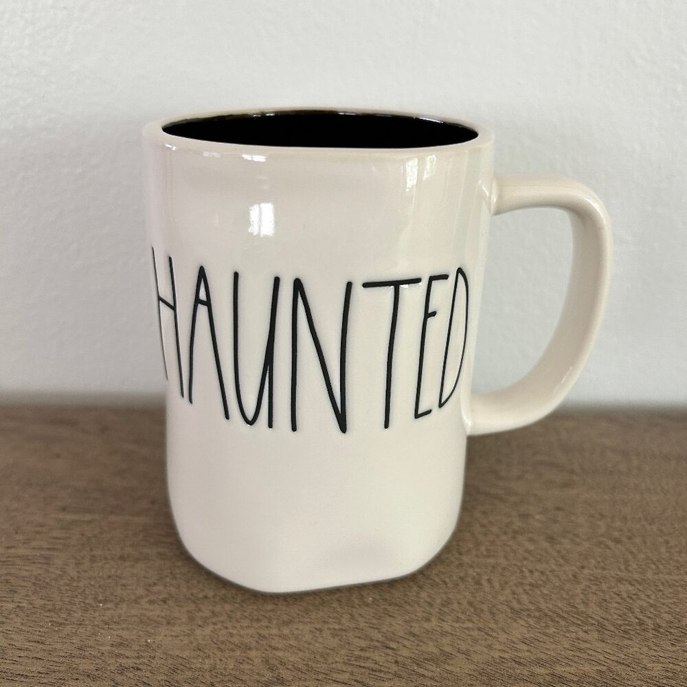 Rae Dunn Haunted Black Halloween Mug Cup